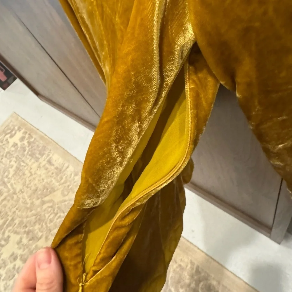 J. Crew Velvet Gold Bronze Blouse Size 8